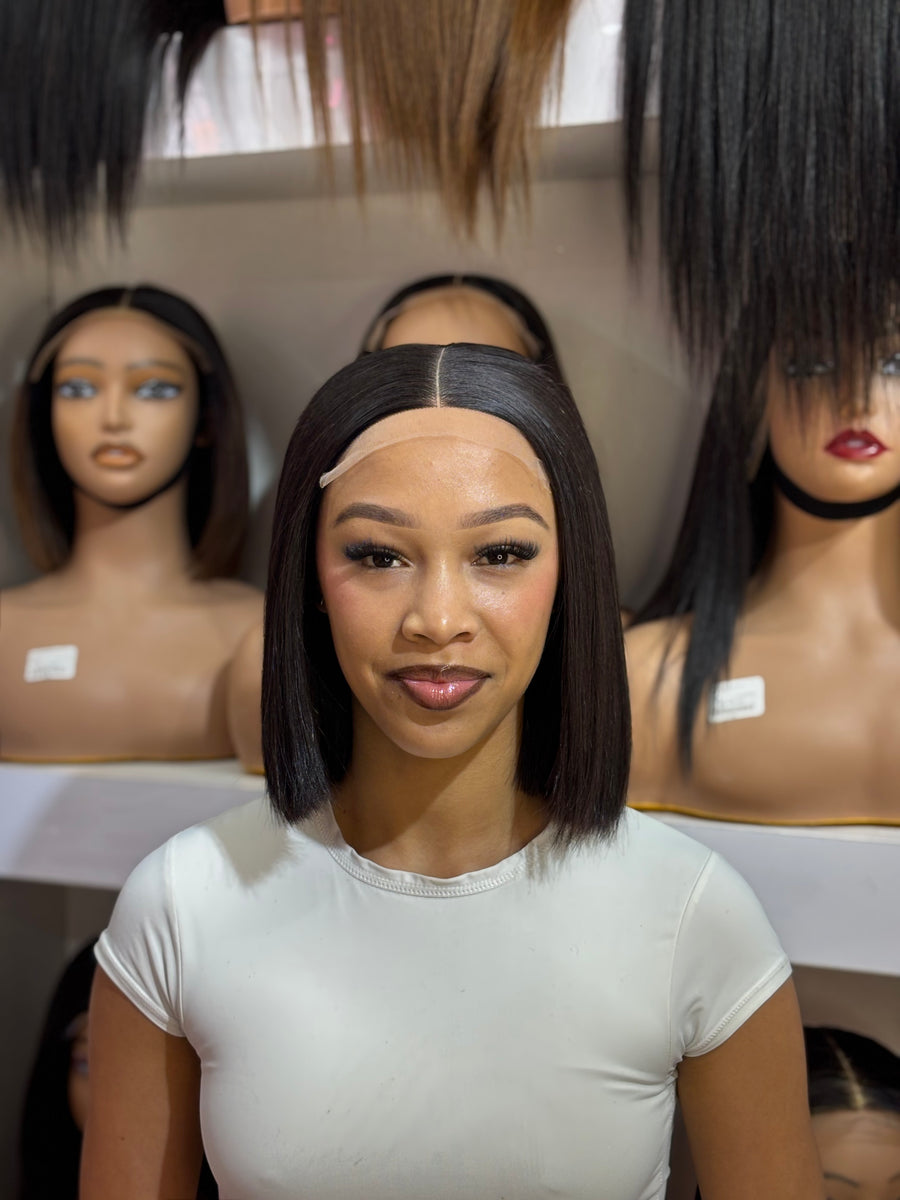 DONOR Vietnamese SDD Bone Straight Hand Made Glueless 5X5 10" Wig