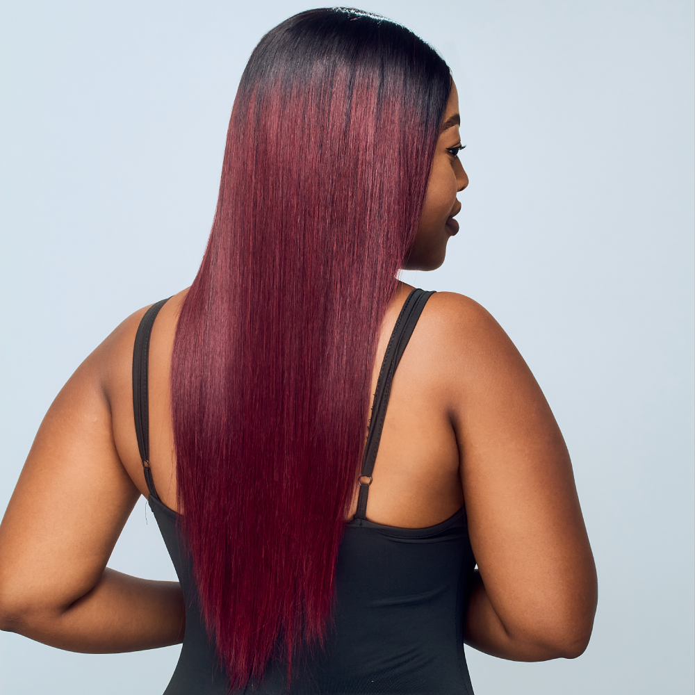 Vietnamese SDD Bone Straight Ombré Burgandy