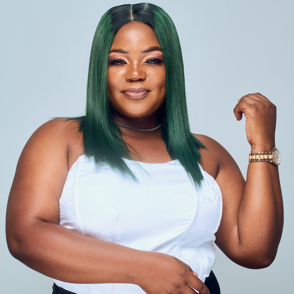 Vietnamese SDD Bone Straight Ombré Green Wig