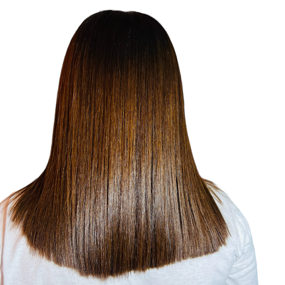 Vietnamese SDD Bone Straight 2x6 14 inch Ombr? Choc Brown Bob Wig