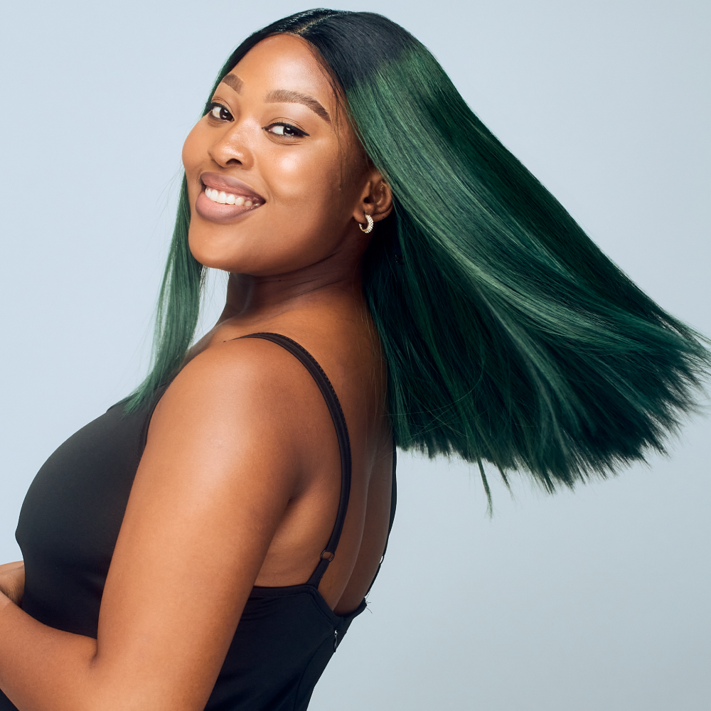 Vietnamese SDD Bone Straight Ombr? Green Wig